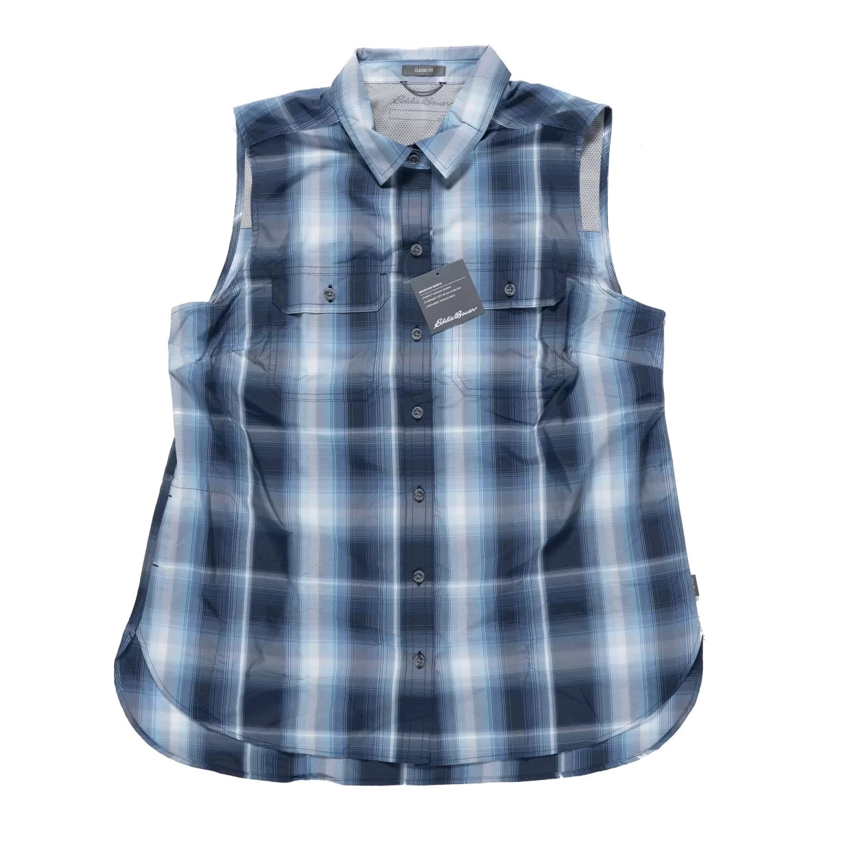Eddie Bauer Mountain Sleeveless Shirt - Women's-- Zippered Front Buttoned Front Snap Front
