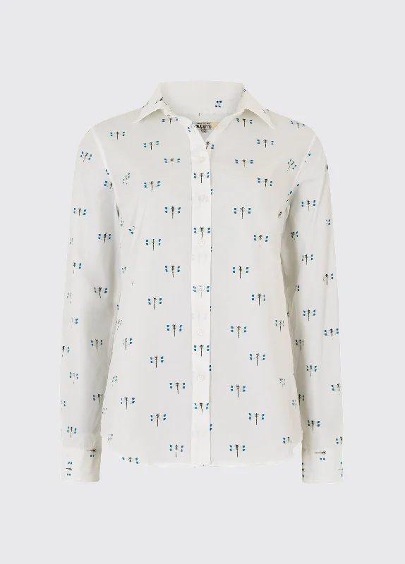 Meadow shirt - White-- Lace Blend Ribbed Blend Corduroy Blend