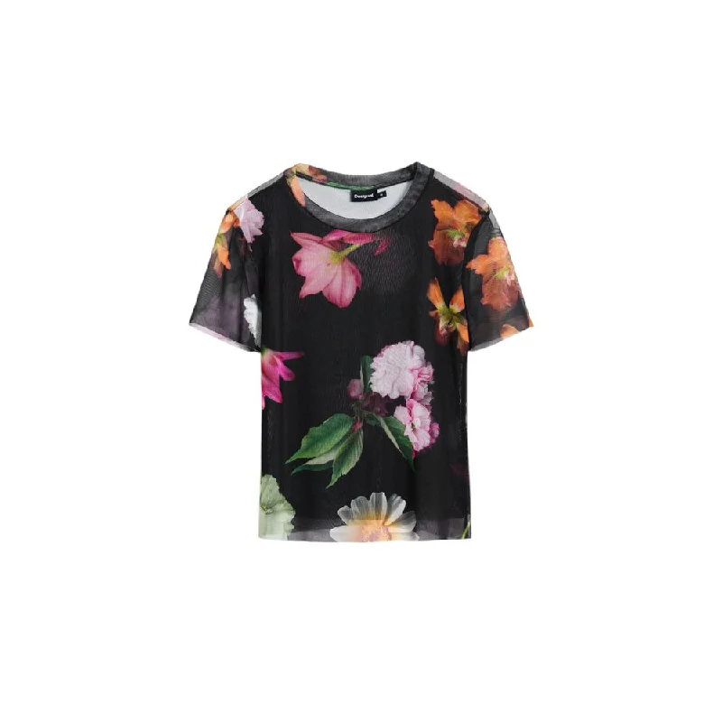 Desigual  Polyester Tops & Women's T-Shirt-- Silk Blend Satin Velvet