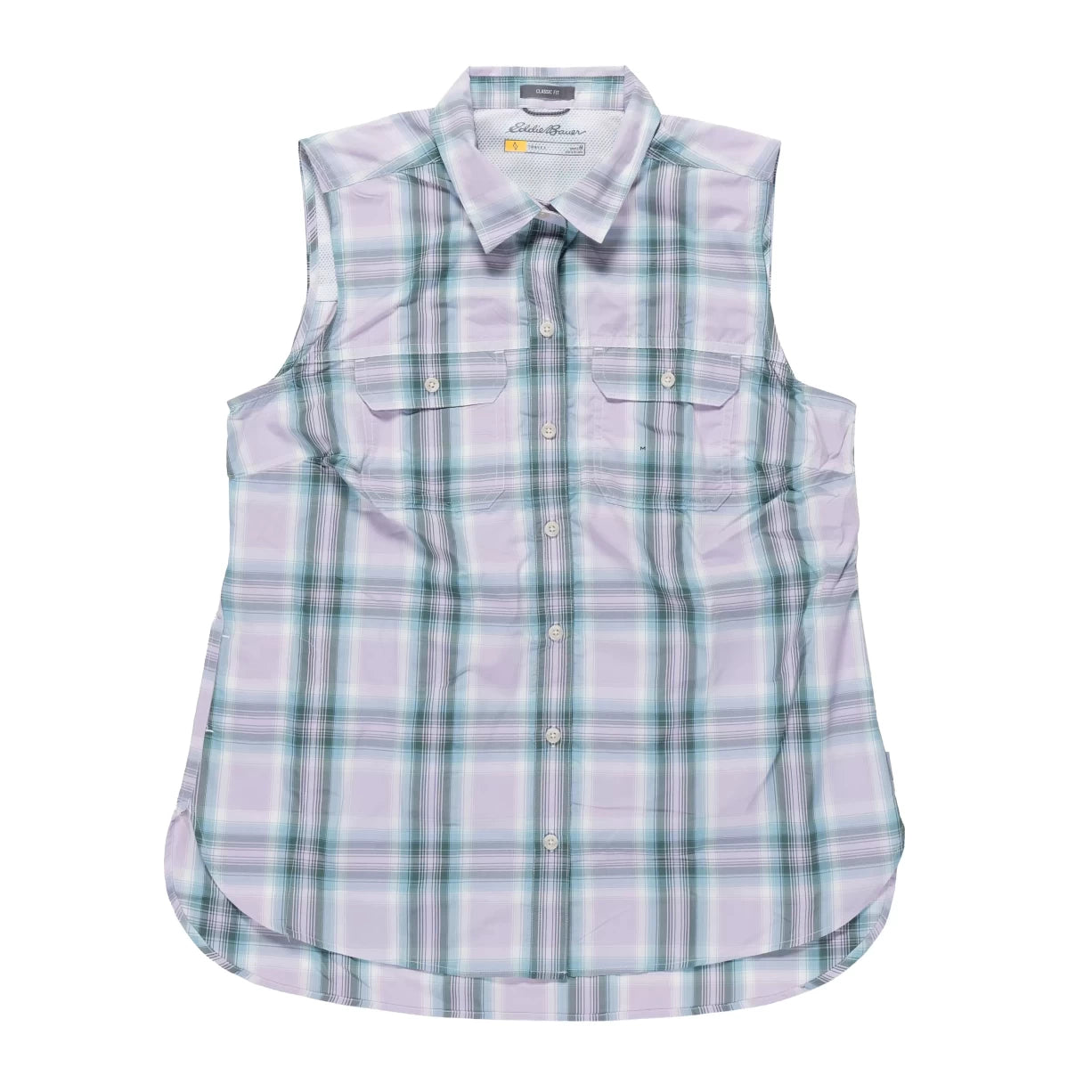 Eddie Bauer Mountan Sleeveless Shirt - Women's-- Mesh Blend Leather Blend Suede Blend