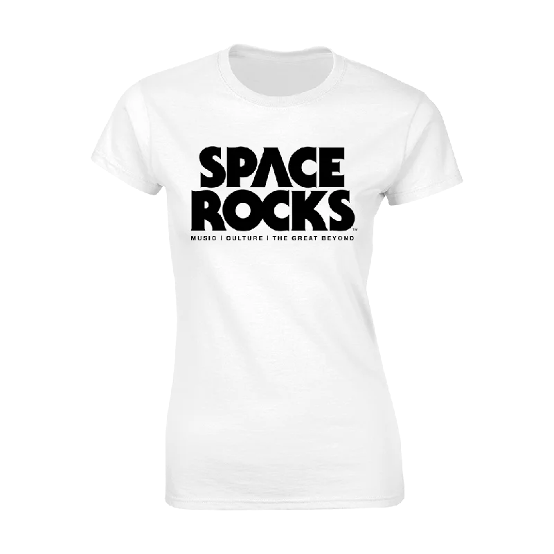 Logo Women's T-Shirt - White-- Seamless Knitted Crochet