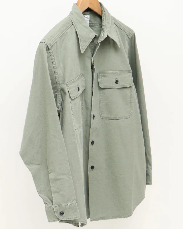 HAMPTON BACK SATIN SHIRT-- Zippered Front Buttoned Front Snap Front