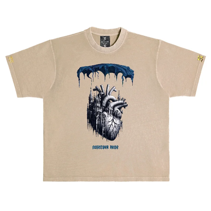 November Reine (Khaki/Varsity Royal Blue T-Shirt)-- Houndstooth Herringbone Solid