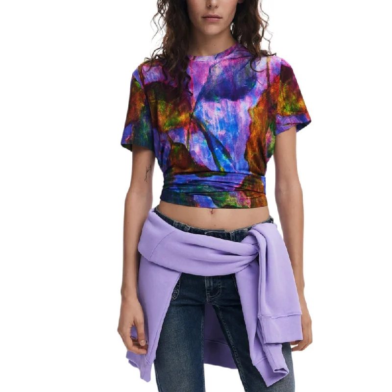 Desigual  Viscose Tops & Women's T-Shirt-- Lace Blend Ribbed Blend Corduroy Blend