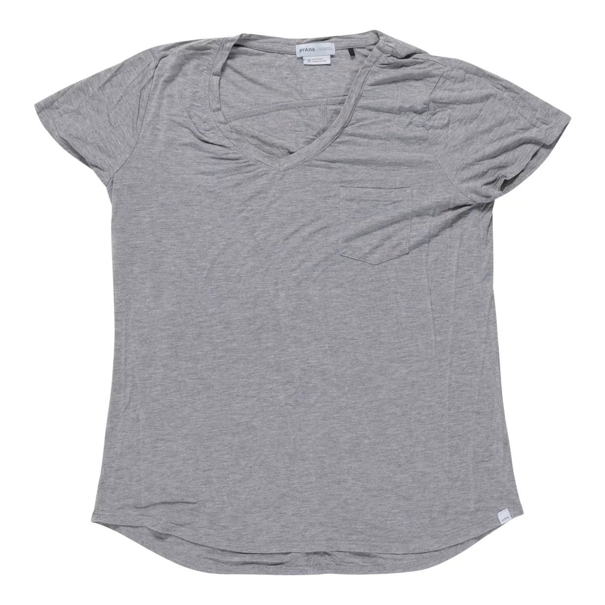 PrAna Foundation V-Neck Shirt-- Cotton Fabric Linen Fabric Terry Fabric