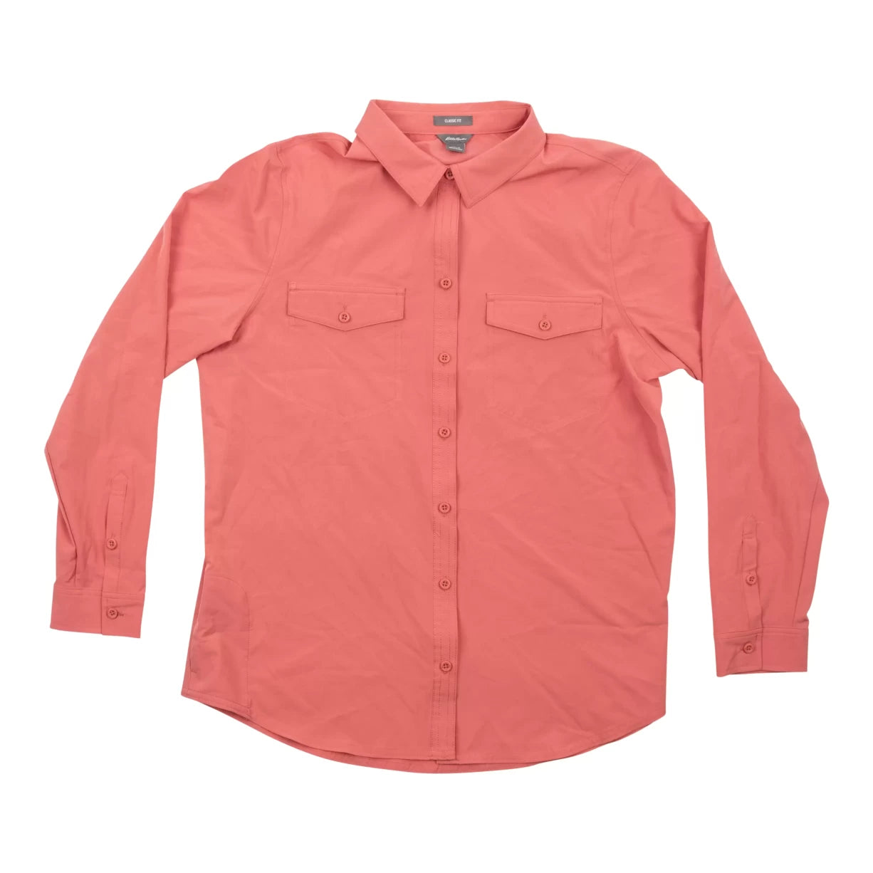 Eddie Bauer Long-Sleeve Performance Button-Down Shirt - Women's-- Cashmere Blend Cotton Blend Poly Blend