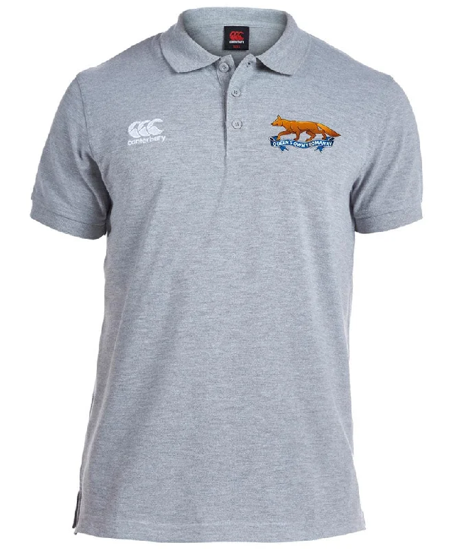 Queen's Own Yeomanry Canterbury Pique Polo Shirt-- Collared Crew Neck Turtle Neck