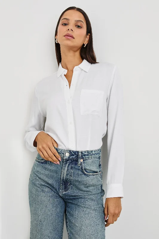 HUNTER CHECK LONG SLEEVE SHIRT-- Lace Blend Ribbed Blend Corduroy Blend