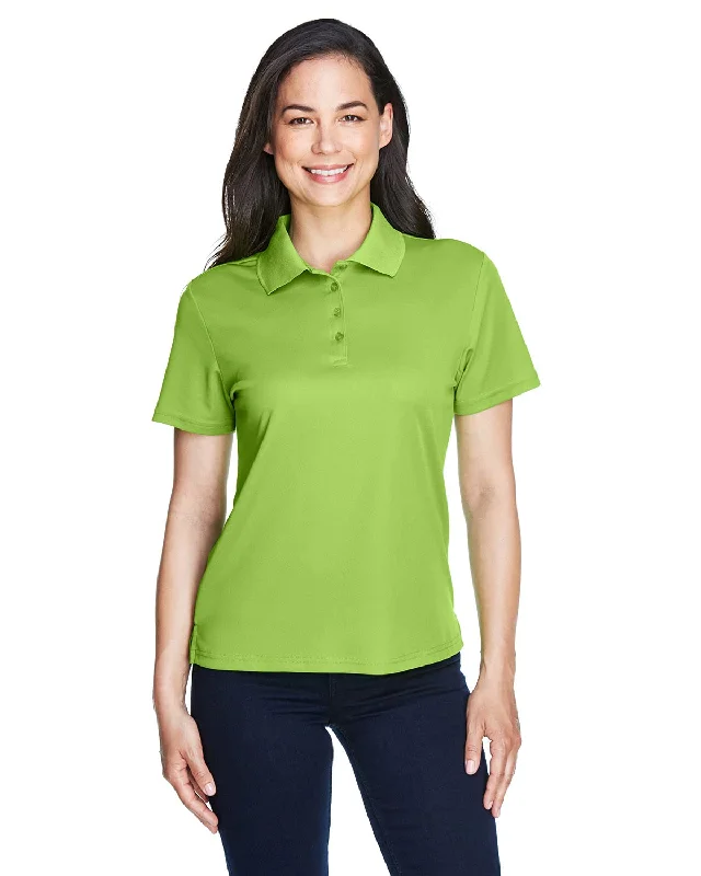 Ash City Core 365 Ladies' Origin Piqué Polo 2XLarge Acid Green T-shirt-- Striped Floral Plaid