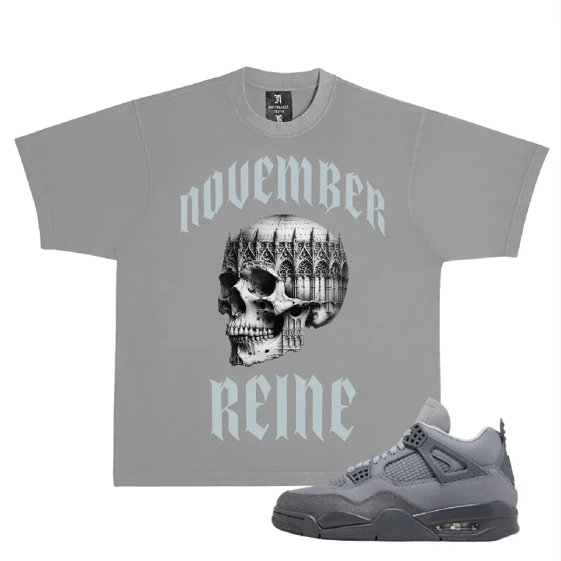November reine (Grey "cathedral t-shirt)-- Anti-Pilling Machine Wash Handmade