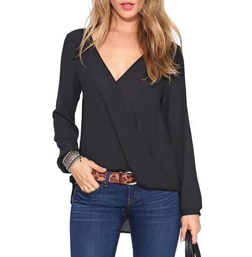 Chiffon Shirt Women Blouses Red Black White Women's Tops Plus Size Fashion High-- Mesh Blend Leather Blend Suede Blend Chiffon Shirt Women Blouses Red Black White Women's Tops Plus Size Fashion High-- Mesh Blend Leather Blend Suede Blend