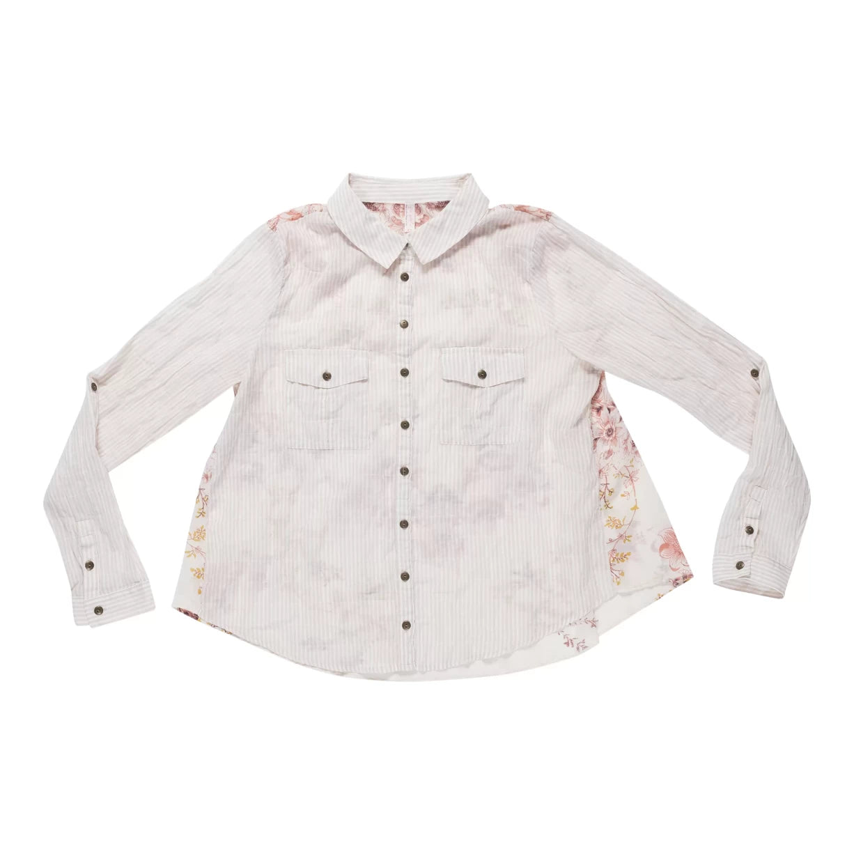 Free People Button Down Shirt - Women's-- Houndstooth Herringbone Solid