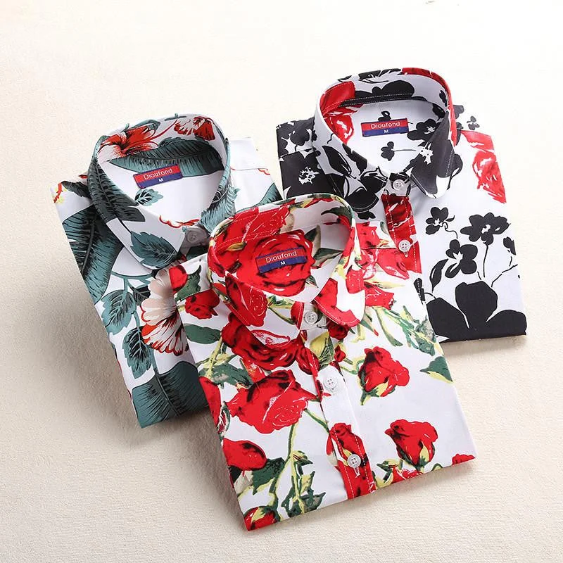 Shirt Women's Blouses Long Sleeve Floral Shirt Women Cotton Vintage Shirts Female Blouse Women Tops-- Front Pockets Side Pockets Patch Pockets Shirt Women's Blouses Long Sleeve Floral Shirt Women Cotton Vintage Shirts Female Blouse Women Tops-- Front Pockets Side Pockets Patch Pockets