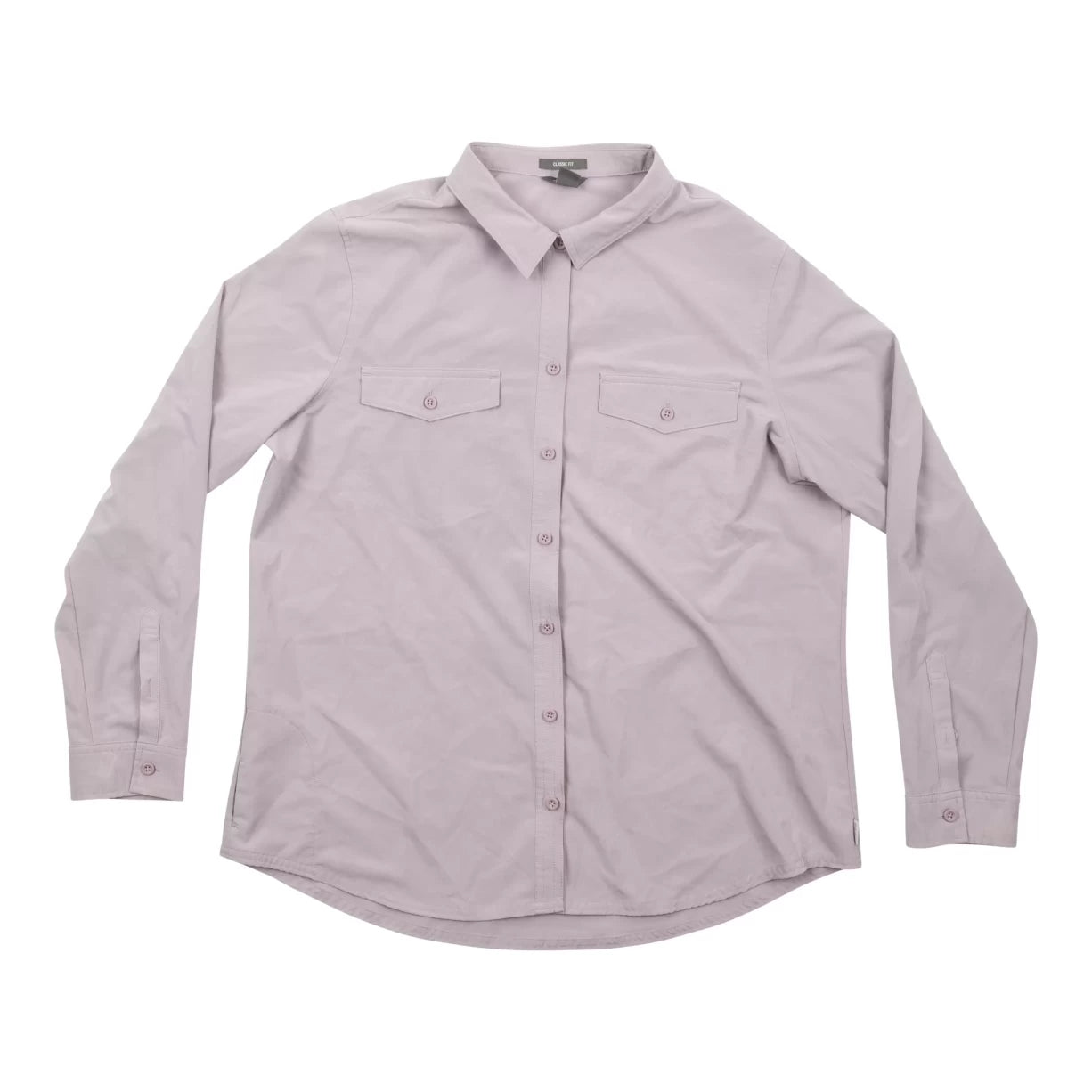 Eddie Bauer Long-Sleeve Performance Button-Down Shirt - Women's-- Satin Blend Silk Blend Wool Blend
