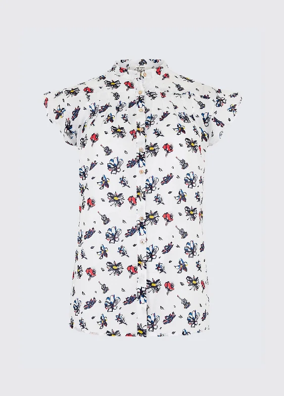 Wilder Shirt - White Multi-- Elegant Classic Vintage