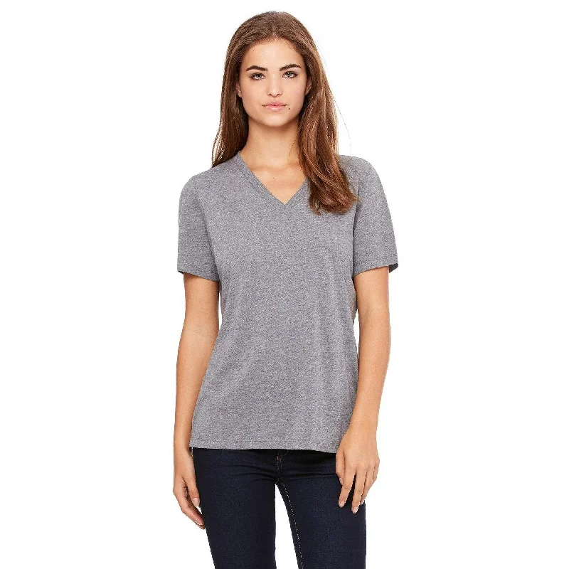The Bella Jersey Short Sleeve V Neck TShirt Grey Triblend XLarge-- Machine Wash Dry Clean Hand Wash