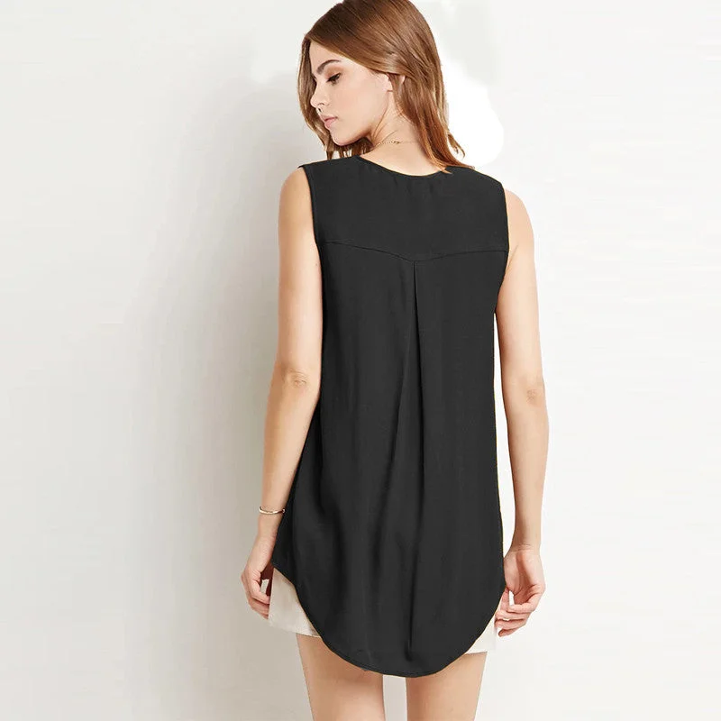 Boyfriend Style Long Plus Size 6XL Fashion Sleeveless V Neck Chiffon Women Blouses Tops Shirts XXXXL 5XL-- Knit Fabric Woven Fabric Fleece Fabric Boyfriend Style Long Plus Size 6XL Fashion Sleeveless V Neck Chiffon Women Blouses Tops Shirts XXXXL 5XL-- Knit Fabric Woven Fabric Fleece Fabric