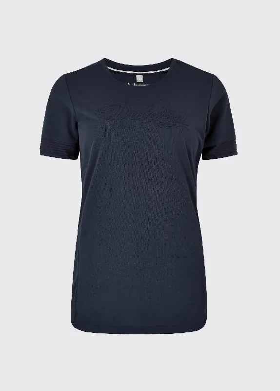 T-shirt actif Trim - Navy-- Hooded Caped Shawl Collar