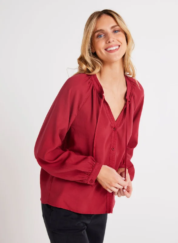 FULL SLEEVE RAGLAN BUTTON DOWN SHIRT-- Cozy Warm Stylish