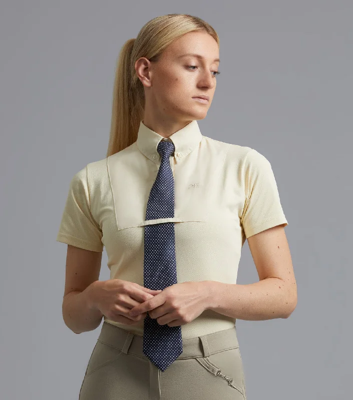 PEI Luciana Ladies Short Sleeve Tie Shirt-- Fashionable Trendy Casual