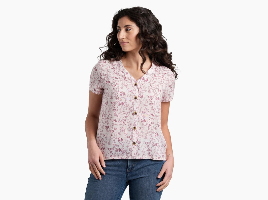 Kuhl Women's Hadley Short Sleeve Shirt-- Lace Blend Ribbed Blend Corduroy Blend