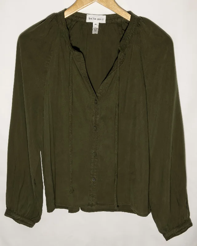 FULL SLEEVE RAGLAN BUTTON DOWN SHIRT-- Chenille Blend Fleece Blend Nylon Blend