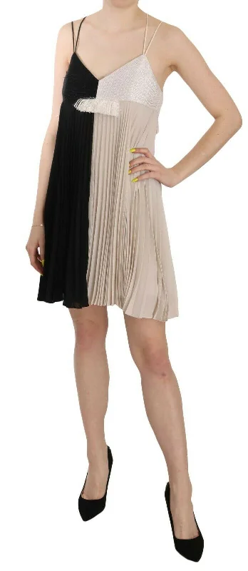 PINKO Chic Plunging A-Line Princess Mini Dress Cozy A-Line Mini Dress