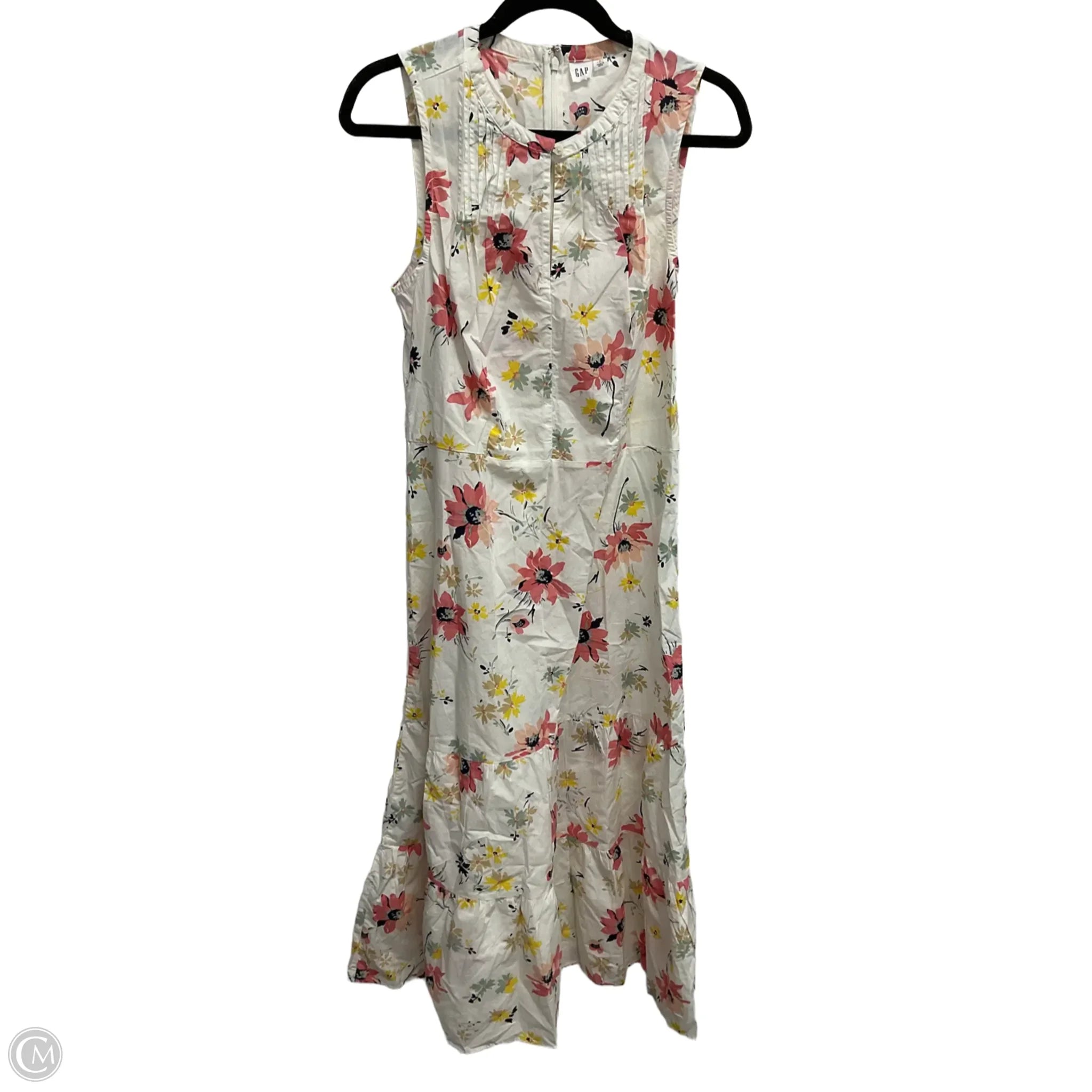 Dress Casual Midi By Gap In Floral Print, Size: M Tunics Fashionable chic