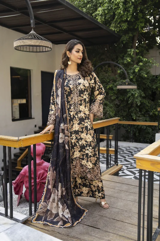 Ameera by Raniyah 3pc Linen Dress sweetheart Neckline Romantic
