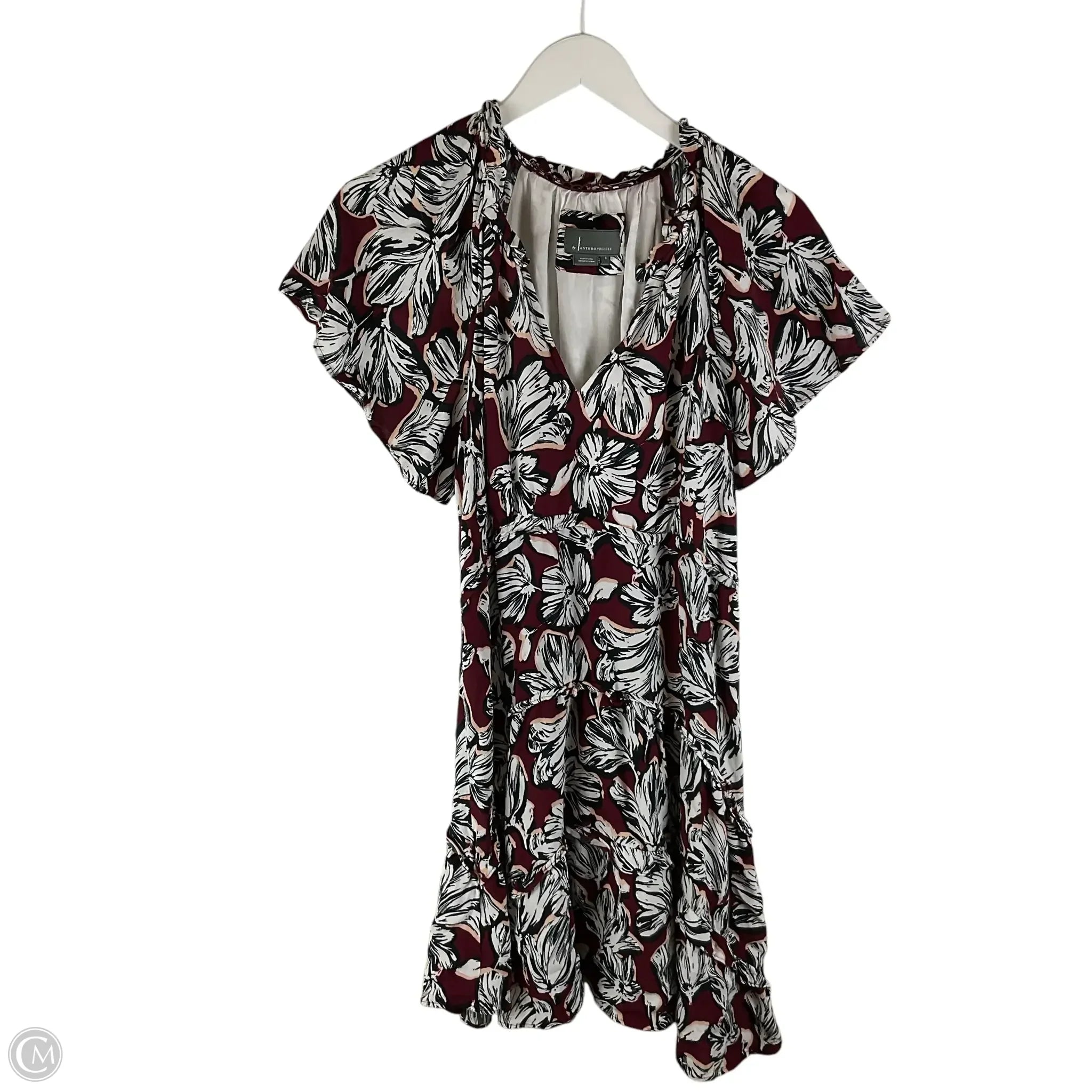 Dress Casual Short By Anthropologie In Red, Size: S Tunics Handmade artisanal