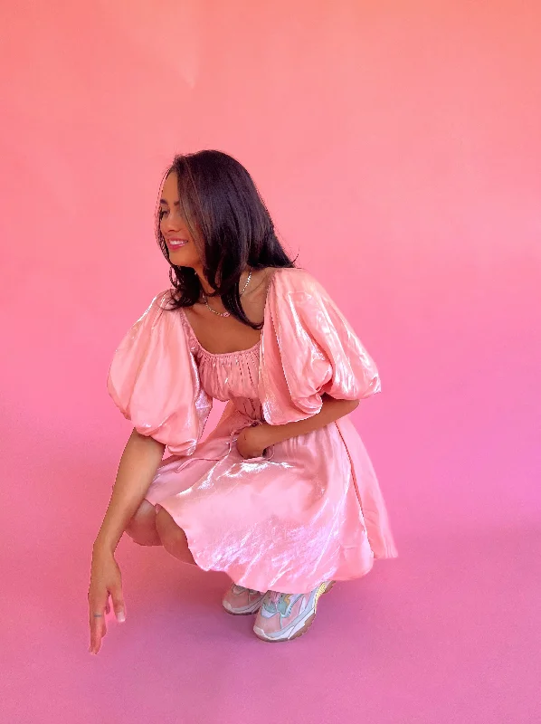 Life's A Party Mini Dress// Pink Cozy T-Shirt Mini Dress