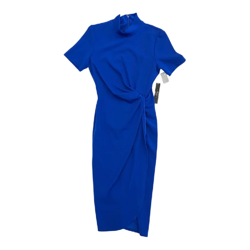 Dress Party Midi By Tahari By Arthur Levine In Blue, Size:4 Tunics Occasion special