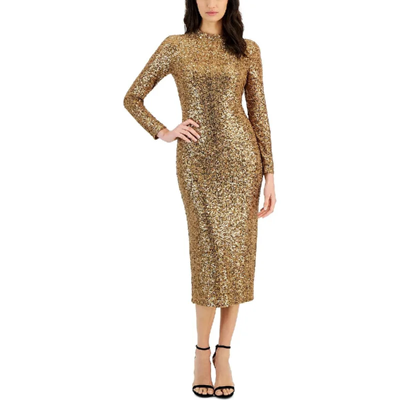 Womens Sequined Party Dress Midi Dress Tunics Prom sequined