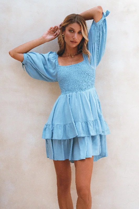 Cha-Cha Ruffle Mini Dress Elegant Vintage Mini Dress