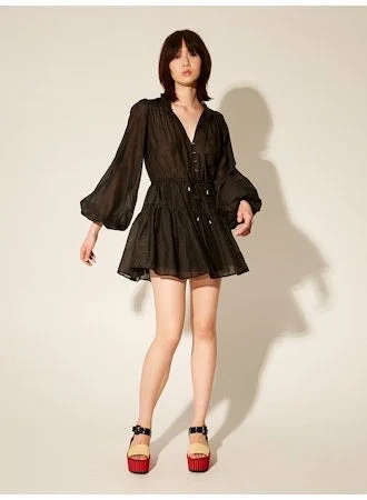 Kivari Alejandra Mini Dress Black Comfortable Shift Mini Dress