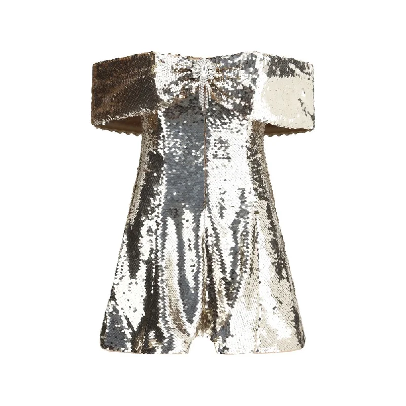 Self-Portrait Off-shoulder Mini Dress Elegant Satin Mini Dress