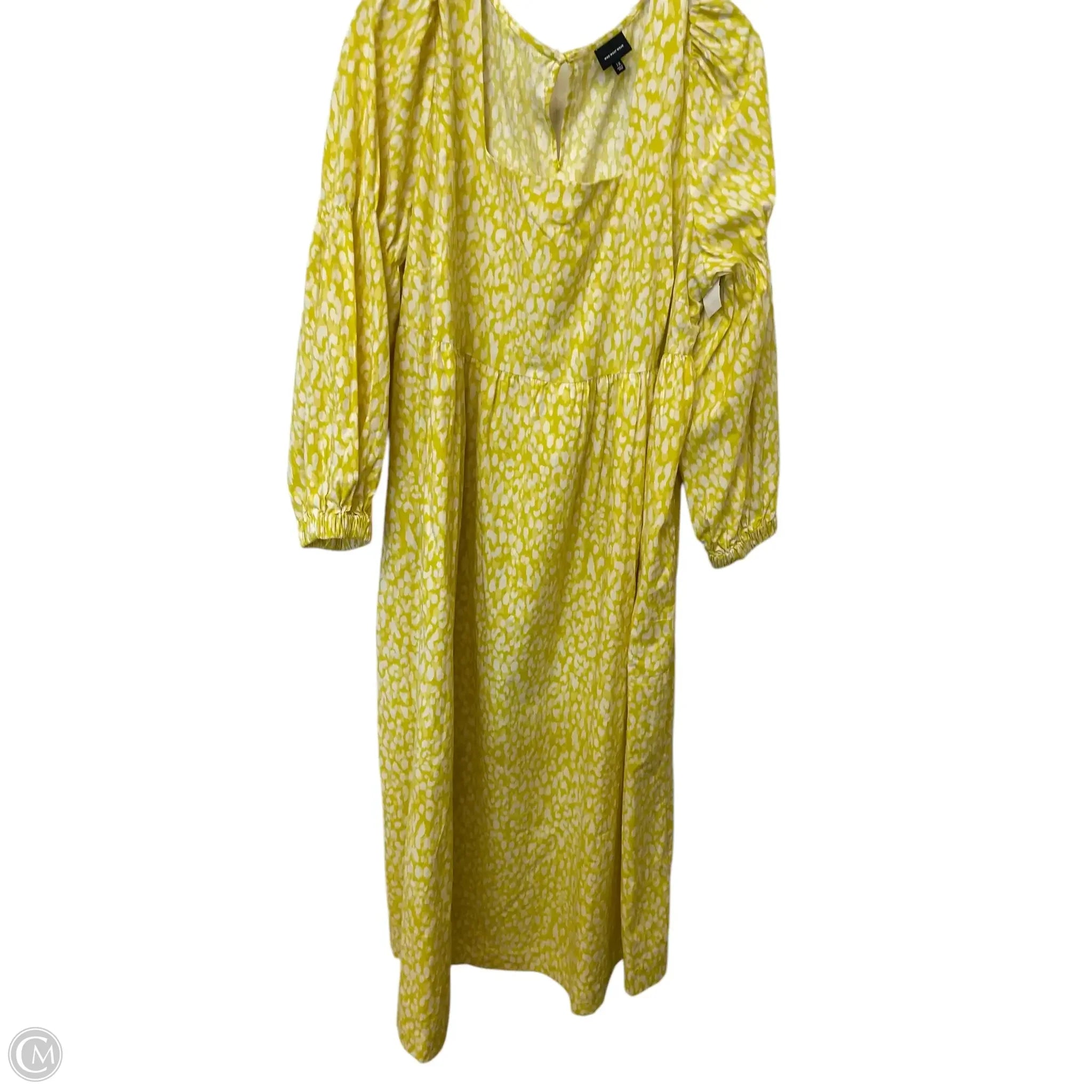 Dress Casual Maxi By Who What Wear In Yellow, Size: 1x Boatneck Modish Everyday