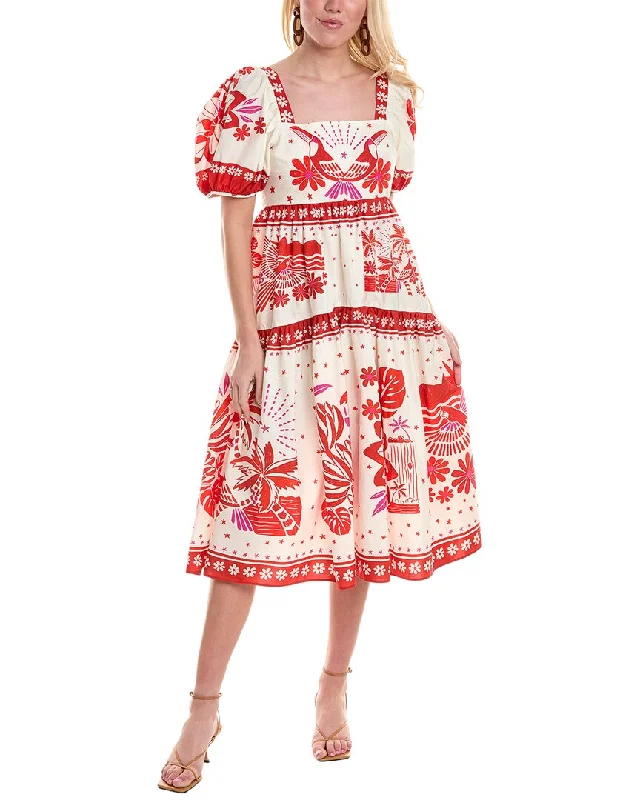FARM Rio Rio Tiles Midi Dress Bodycon Club Sequined