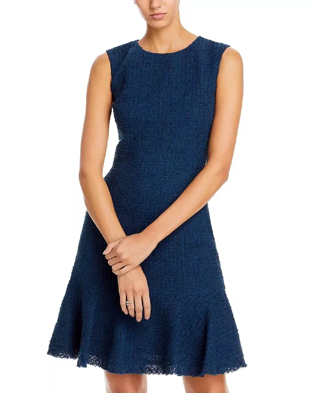 Maui Tweed Dress In Navy Tunics Denim casual