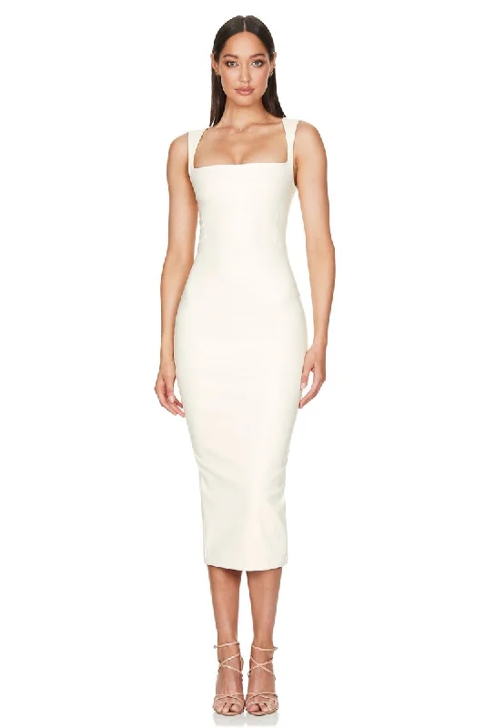 Nookie Alexia Midi Dress - White Tunics Long Elegant