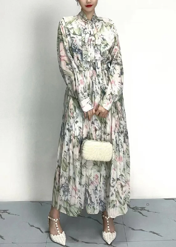 Classy Grey Bow Print Wrinkled Cotton Long Dresses Long Sleeve AO1011 Tunics Recommended stylist Classy Grey Bow Print Wrinkled Cotton Long Dresses Long Sleeve AO1011 Tunics Recommended stylist