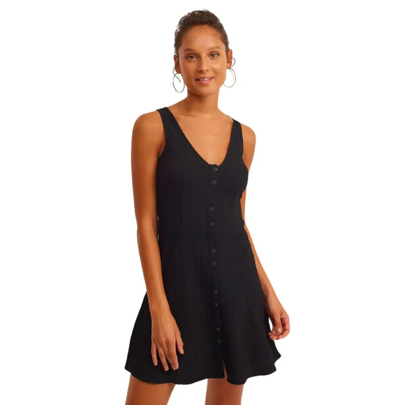 OXXO -  Button Detail Mini Dress Comfortable Off-Shoulder Mini Dress