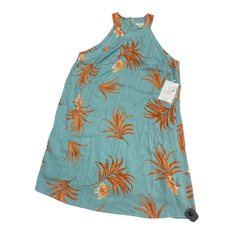 Dress Casual Midi By MAINSTREAM BOUTIQUE In Green & Orange, Size:L Tunics Trendy modern Dress Casual Midi By MAINSTREAM BOUTIQUE In Green & Orange, Size:L Tunics Trendy modern