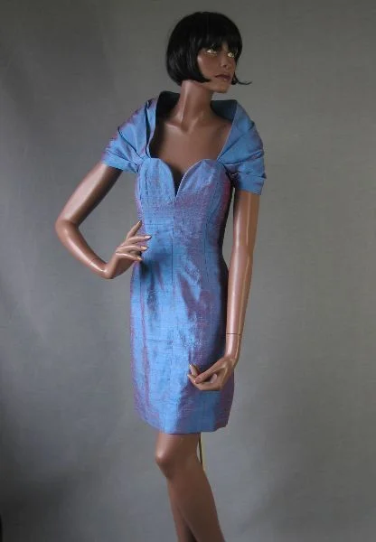 80s Women's Mini Dress Vintage Strapless Caped Wedding Guest Bombshell Small Nicole Miller VFG Trendy Mini Dress with Belt