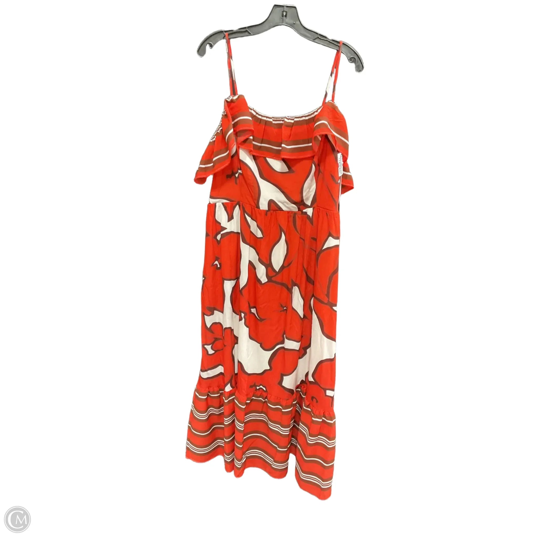 Dress Casual Maxi By Nine West In Orange, Size: Xxl Tunics Stylish elegant