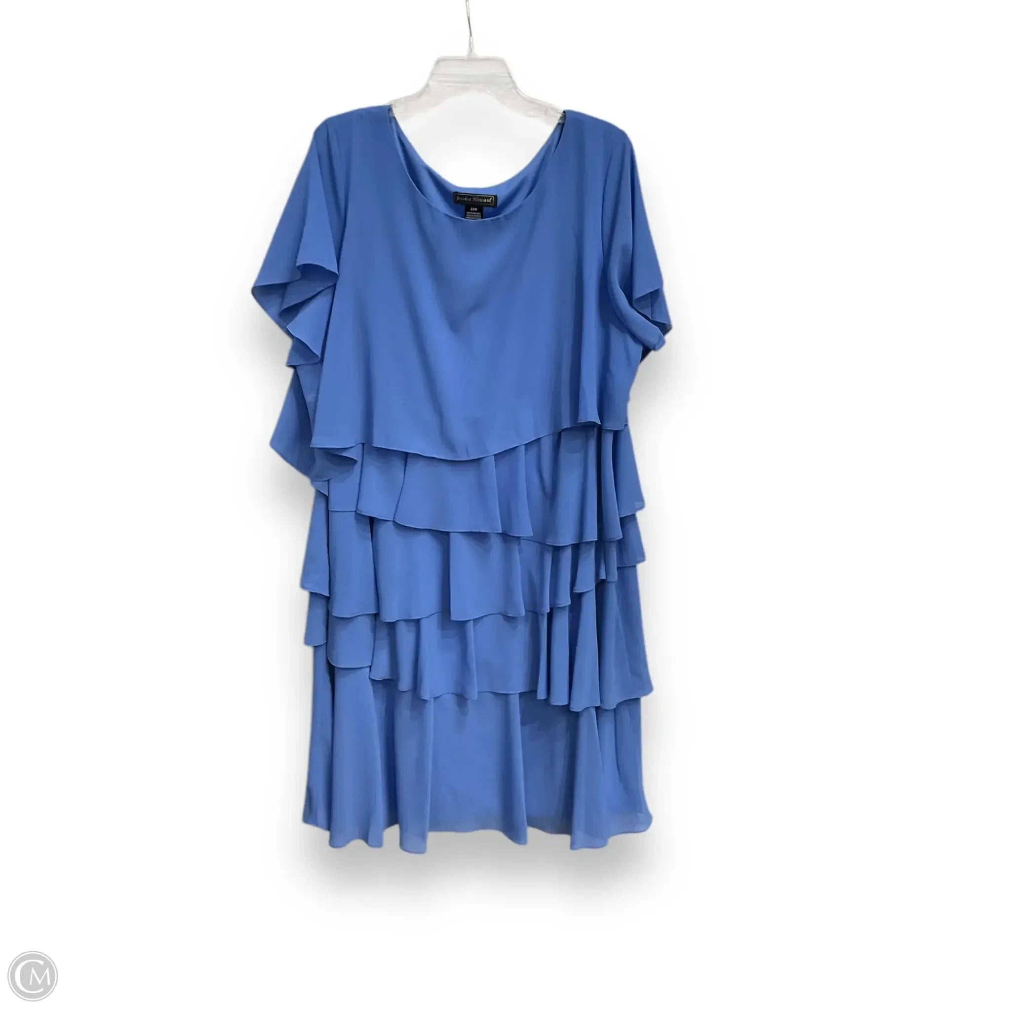 Dress Casual Short By Jessica Howard In Blue, Size: 3x Tunics Recommended stylist