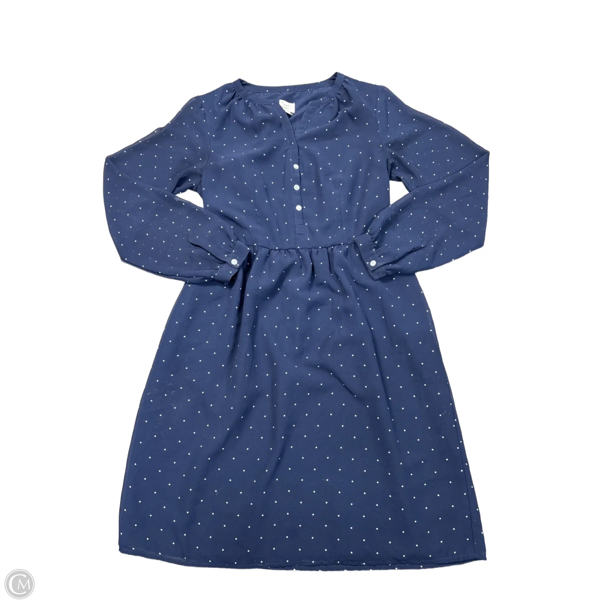 Dress Casual Short By A New Day In Navy, Size: Xs Tunics Print Colorful