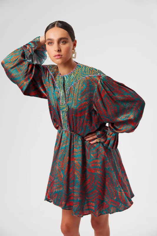 Trigalière dress in Palmera print Tunics Wedding white