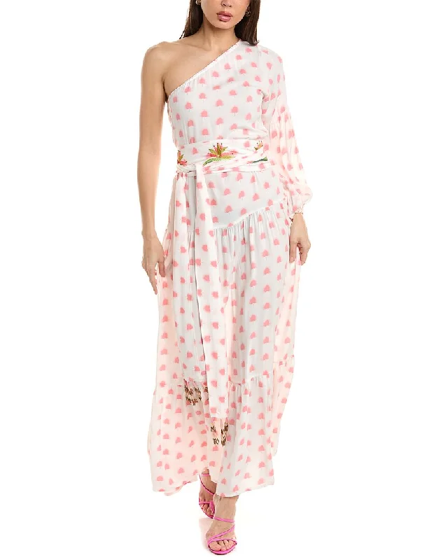 SKEMO One-Shoulder Maxi Dress Halter Neckline Beach
