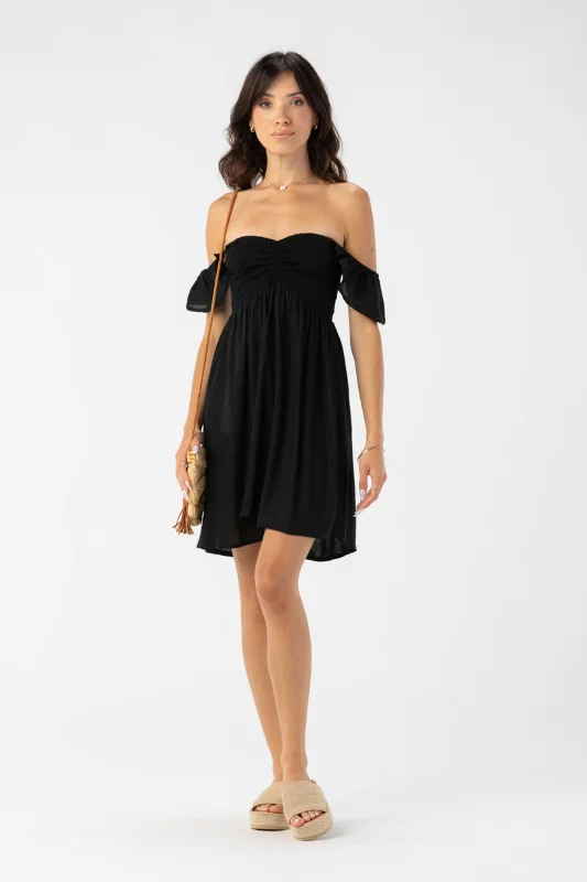 Tiare Hawaii Hollie Mini Dress Black Comfortable Bodycon Mini Dress